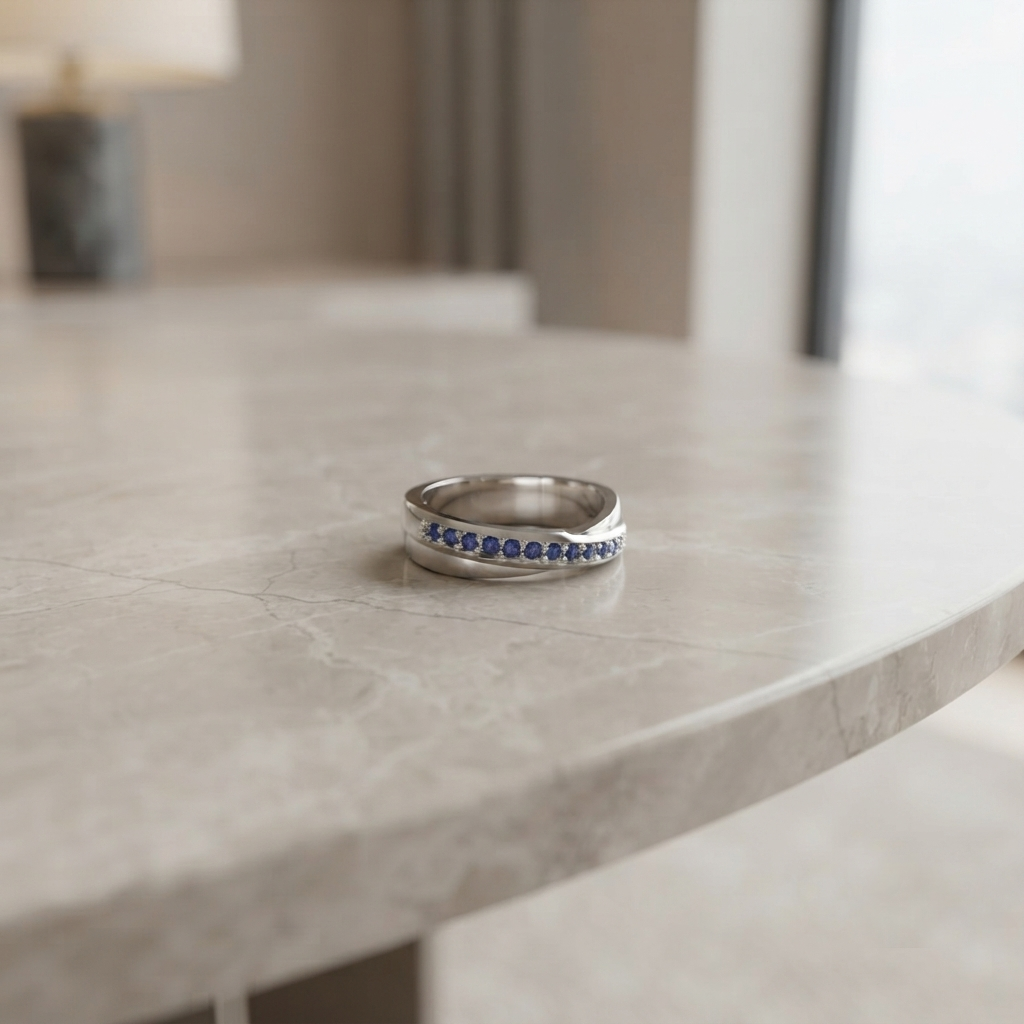 Anillo entrelazado en plata 950 - Luya Joyeria