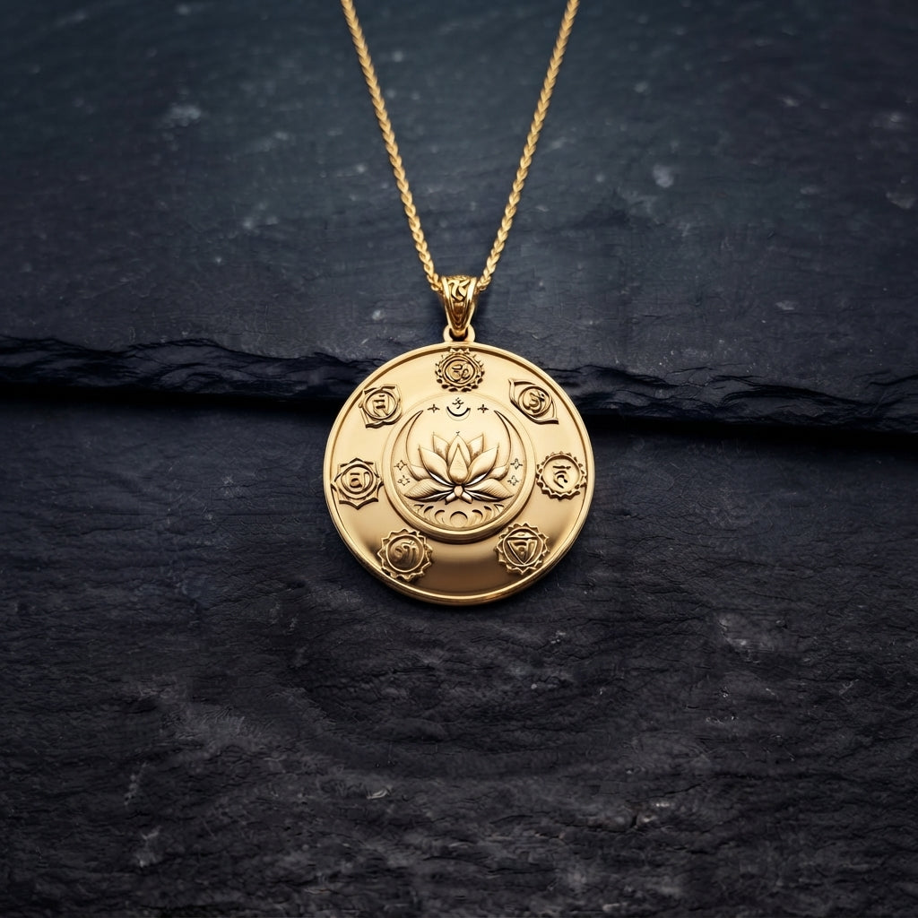 Collar chakras Plata 950 y Oro 18k | Diseño de Autor | Luya Joyería