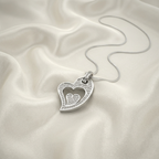 Heart-shaped necklace in 950 Silver - Luya Jewelry