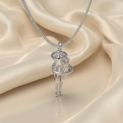 Collar abrazo eterno de mamá e hijos en plata 950