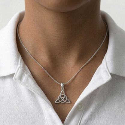 950 Silver Triquetra Necklace | Handmade | Luya Jewelry