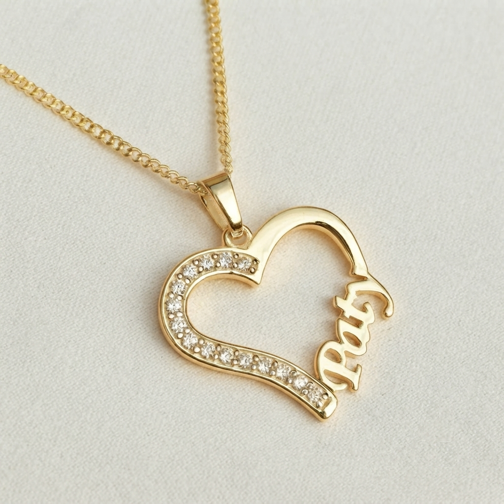 Personalized heart necklace