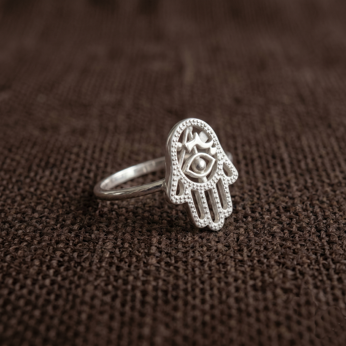 950 Silver Amsa Hand Ring | Handmade - Luya Jewelry