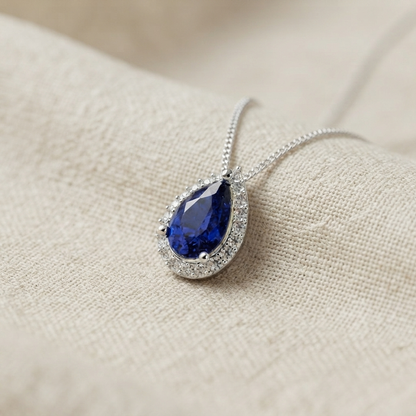 950 Silver Teardrop Necklace - Luya Jewelry