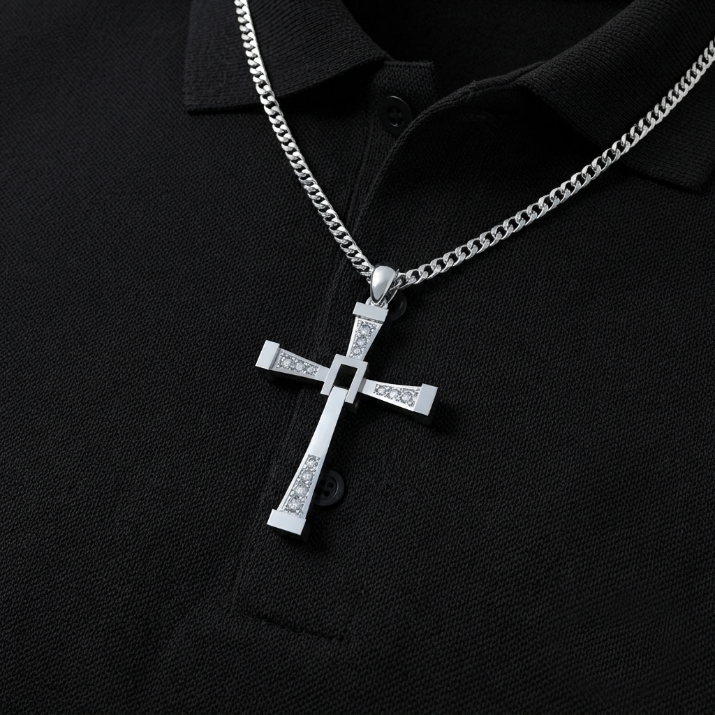 Collar Cruz Toretto en Plata 950 | Joyería de Autor - Luya