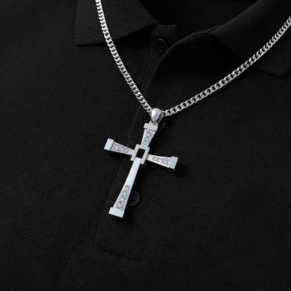 Toretto Cross Necklace in 950 Silver | Designer Jewelry - Luya