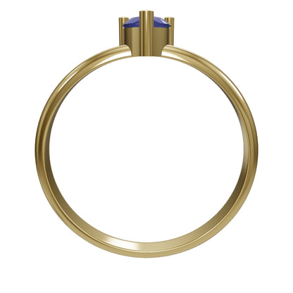 Anillo de corazón en oro 18k sólido