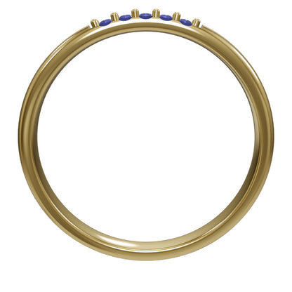 Anillo de 5 piedras en oro 18k sólido