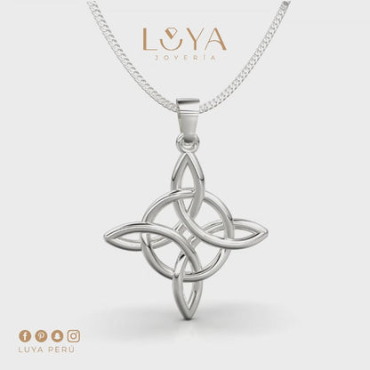 950 Silver Witch Knot Necklace | Handmade | Luya Jewelry
