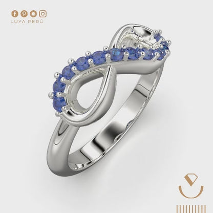 Infinity Ring in 950 Silver - Luya Jewelry
