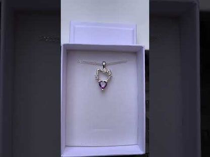 Collar Hello Kitty con piedra en plata 950