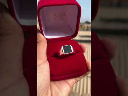 Solitaire ring - 950 Silver