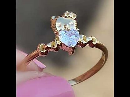 Anillo Hello Kitty en oro 18k sólido