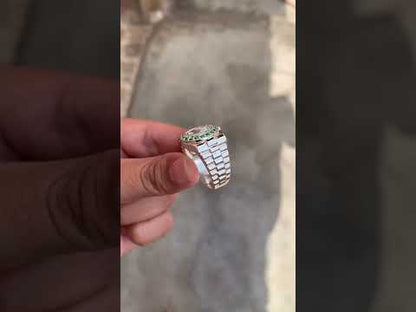 Anillo para hombre con piedras en plata 950 – Rolex