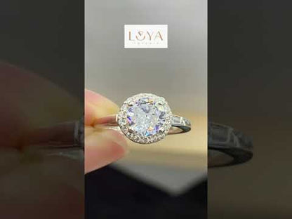 Anillo rosa eterna en plata 950