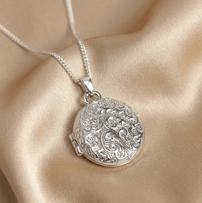 950 Silver Branch Locket Necklace
