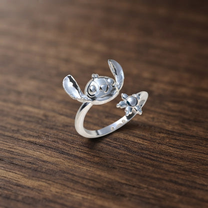 Anillo Stitch en plata 950