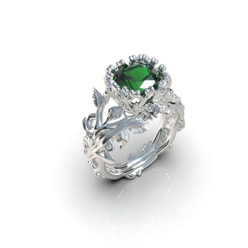 Anillo Naturaleza real Plata 950 | Hecho a Mano | Luya Joyería