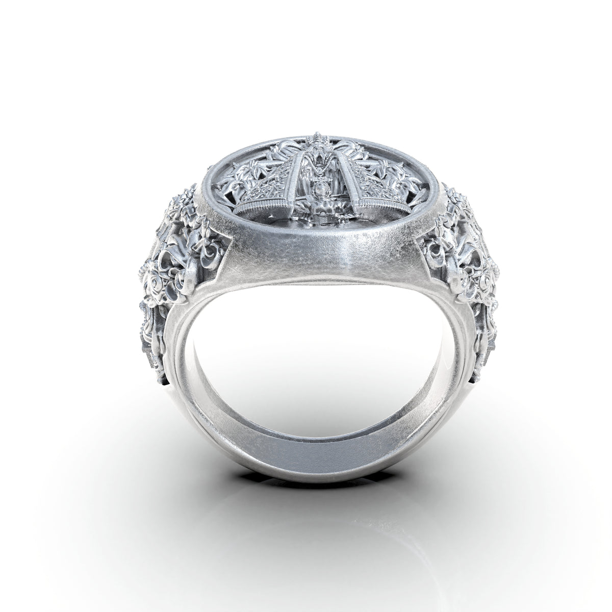 Anillo Nuestra Señora Aparecida Plata 950 | Luya Joyería