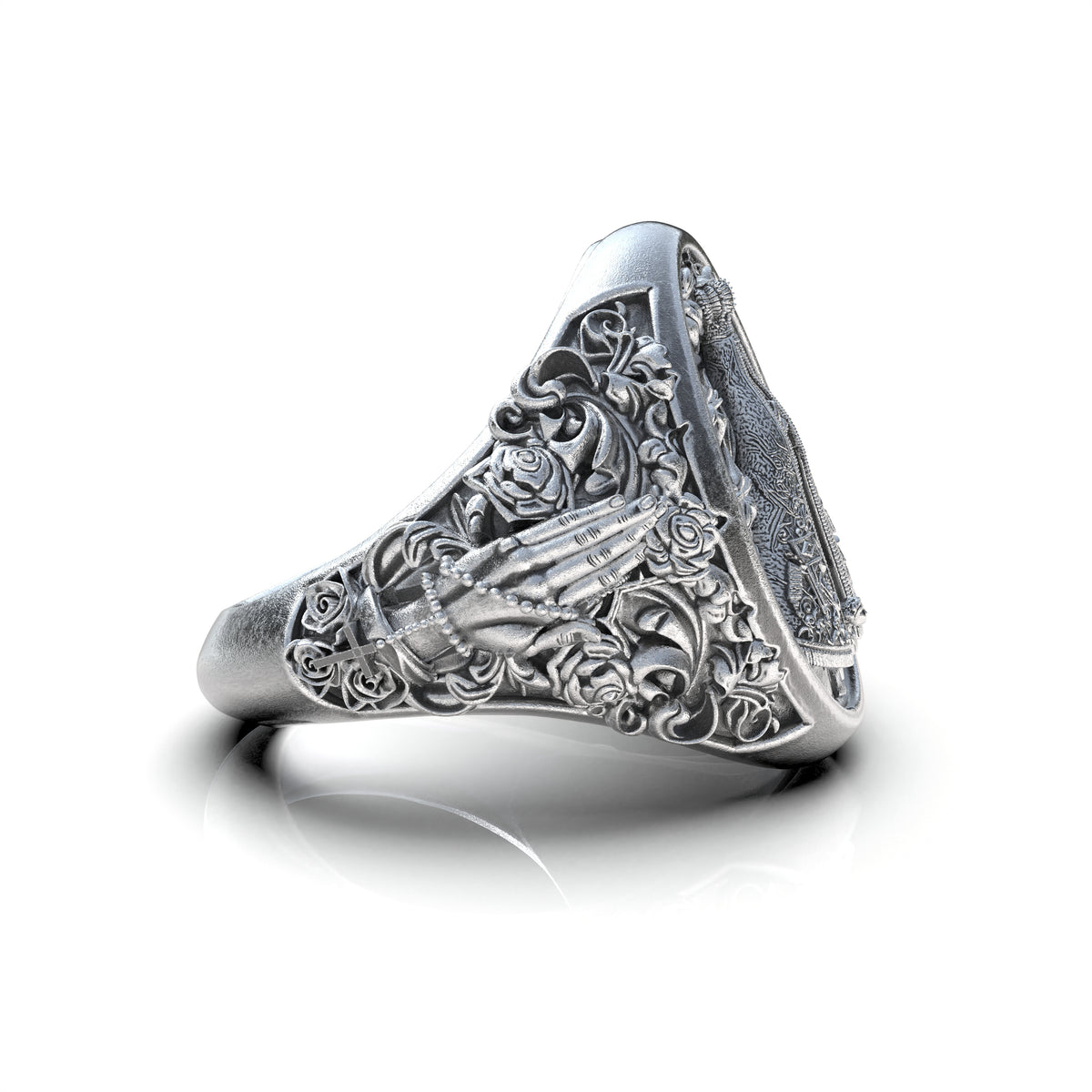 Anillo Nuestra Señora Aparecida Plata 950 | Luya Joyería
