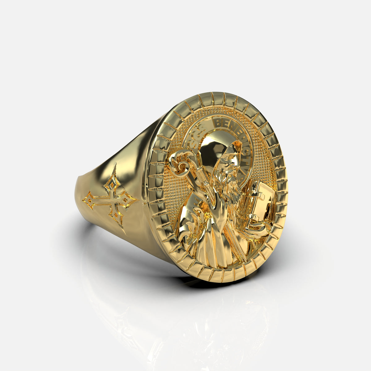 Anillo San Benito Plata 950| Luya Joyería