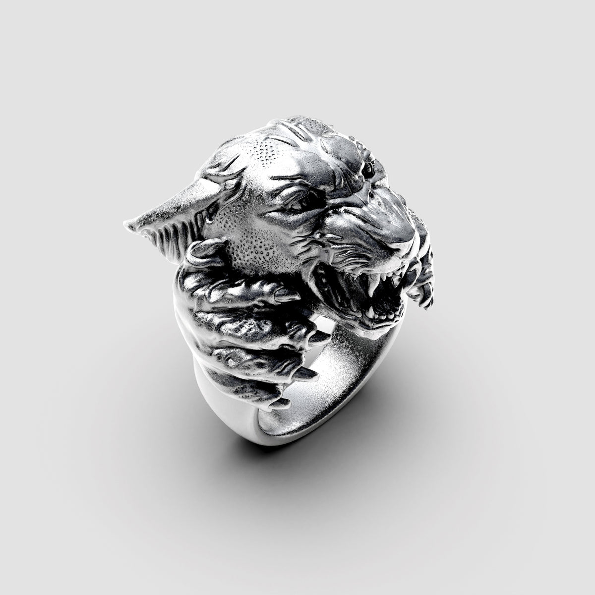 Anillo Pantera Plata 950 y Oro 18k| Luya Joyería