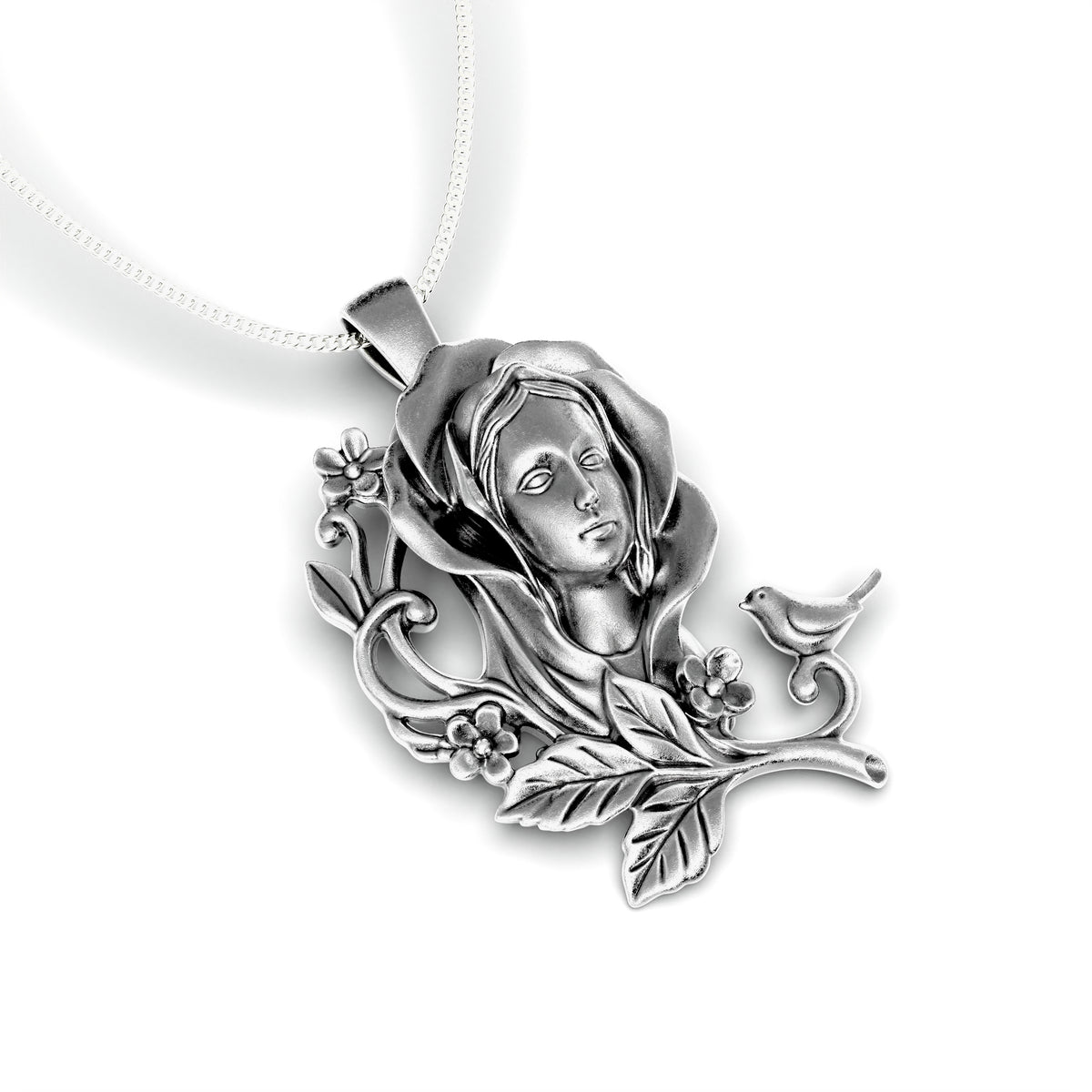 Collar de la Virgen Maria Plata 950 | Luya Joyería