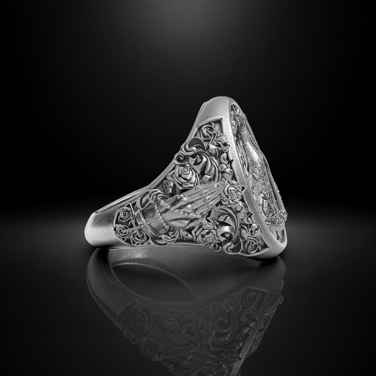 Anillo Nuestra Señora Aparecida Plata 950 | Luya Joyería
