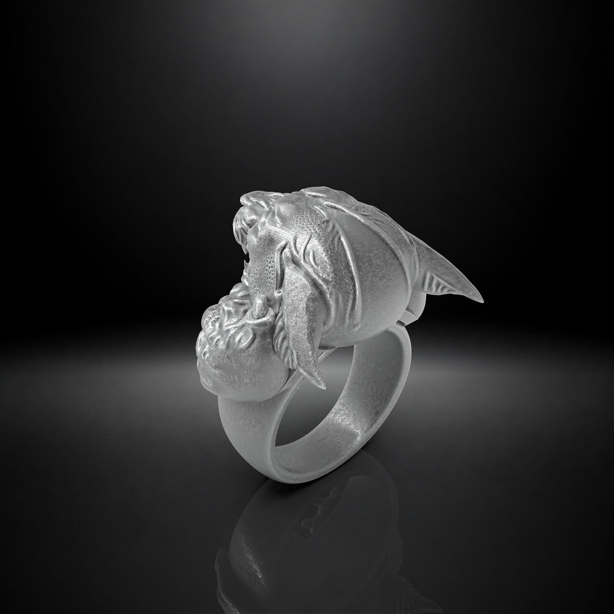 Anillo de pantera en plata 950 y baño de oro 18k