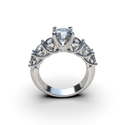 Anillo de flores recuerdos de verano en plata 950