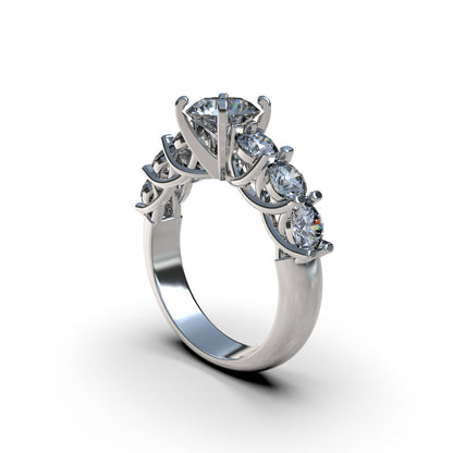 Anillo de flores recuerdos de verano en plata 950