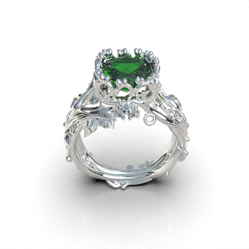 Anillo Naturaleza real Plata 950 | Hecho a Mano | Luya Joyería