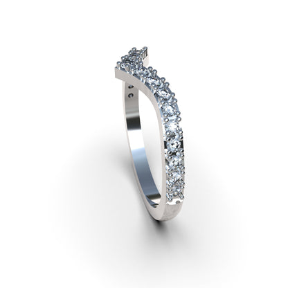 Anillo curva de amor en plata 950