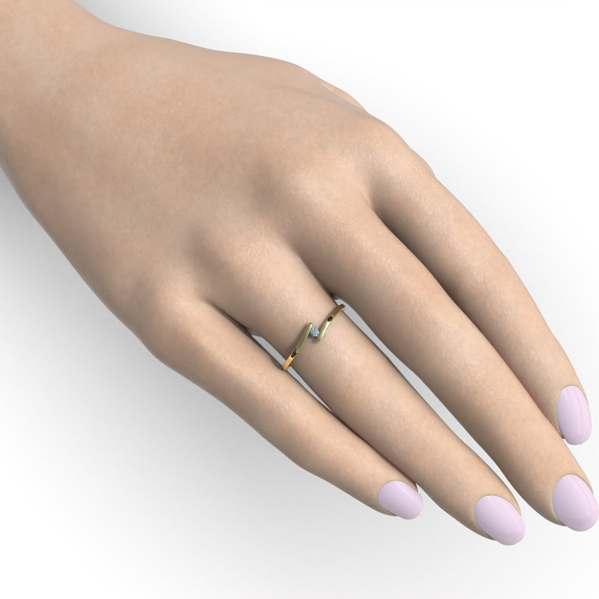 Anillo dúo en oro 18k sólido