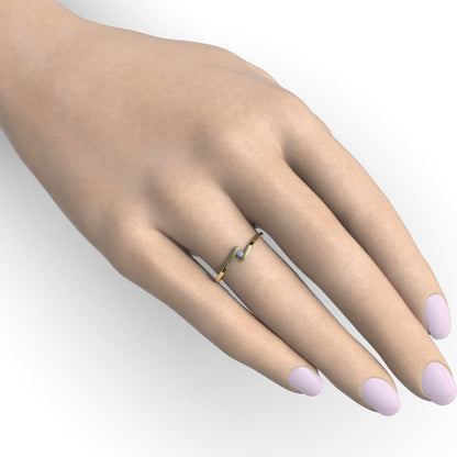 Anillo dúo en oro 18k sólido