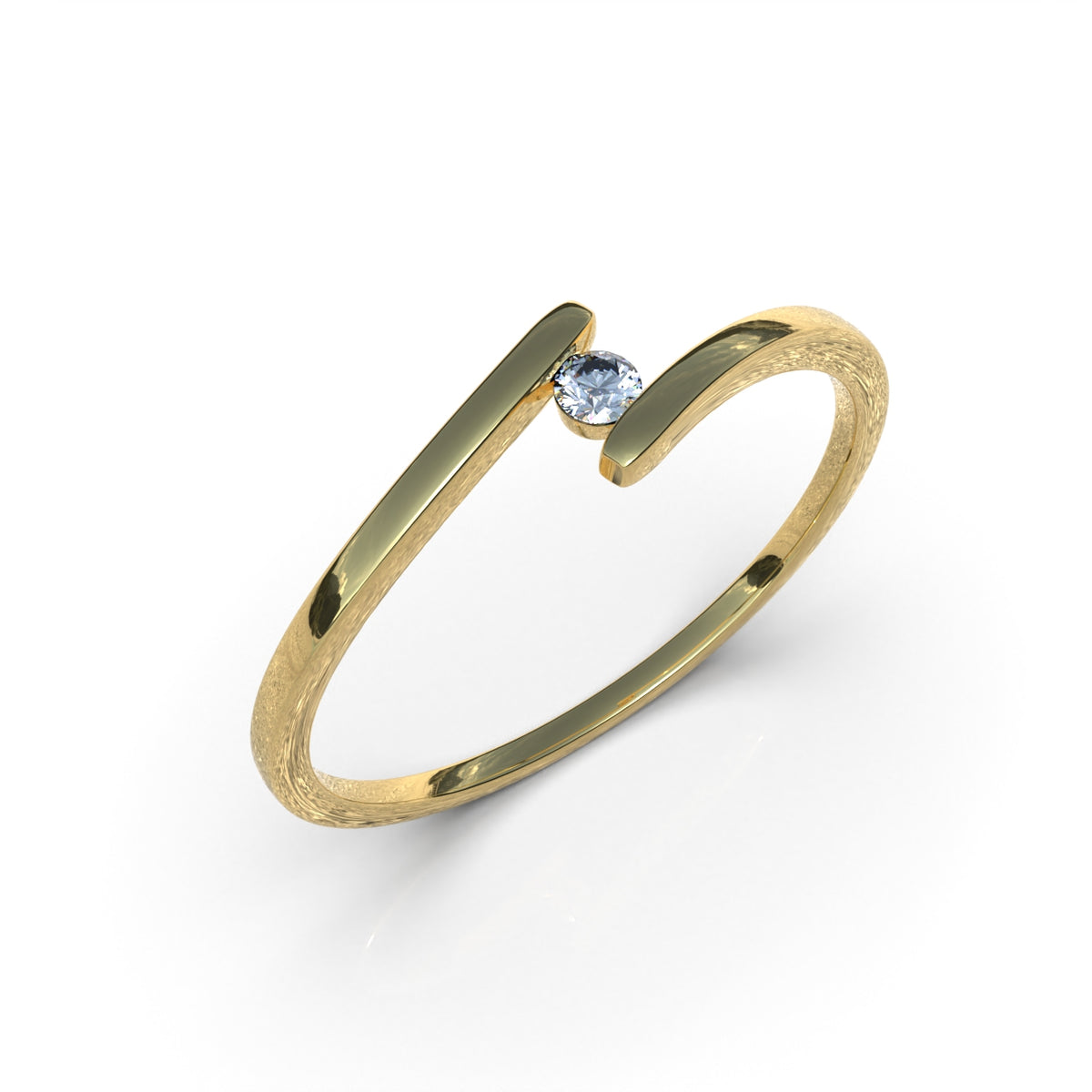 Anillo dúo en oro 18k sólido