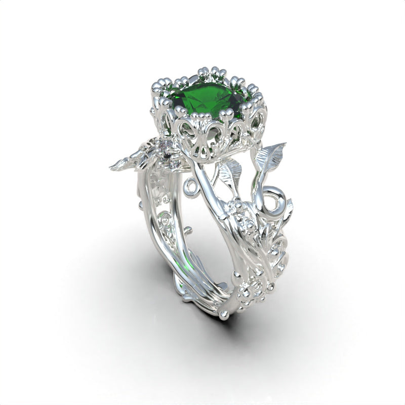 Anillo Naturaleza real Plata 950 | Hecho a Mano | Luya Joyería