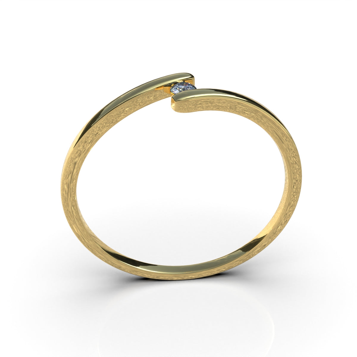 Anillo dúo en oro 18k sólido