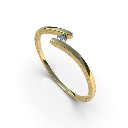 Anillo dúo en oro 18k sólido