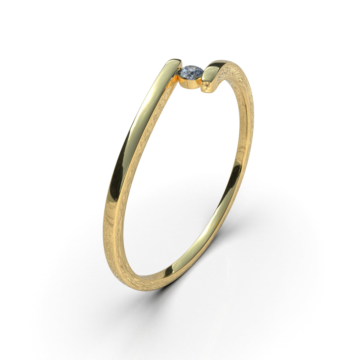 Anillo dúo en oro 18k sólido
