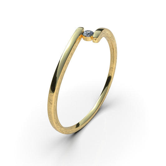 Anillo dúo en oro 18k sólido