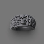 Cargue la imagen en el visor de la galería, Anillo Skull Legión
