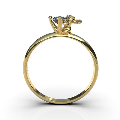 Anillo Stitch en oro 18k sólido