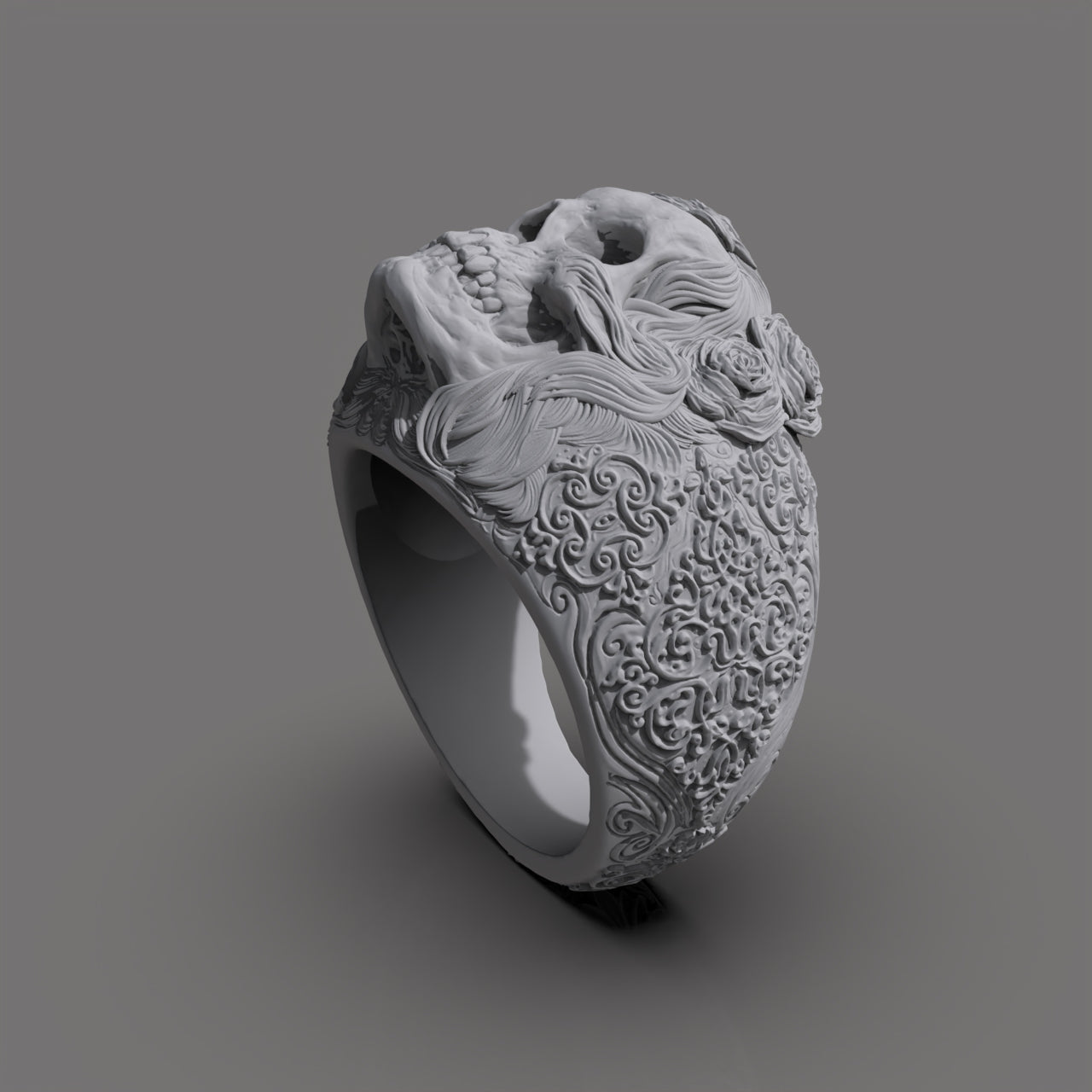 Anillo Skullo Flower
