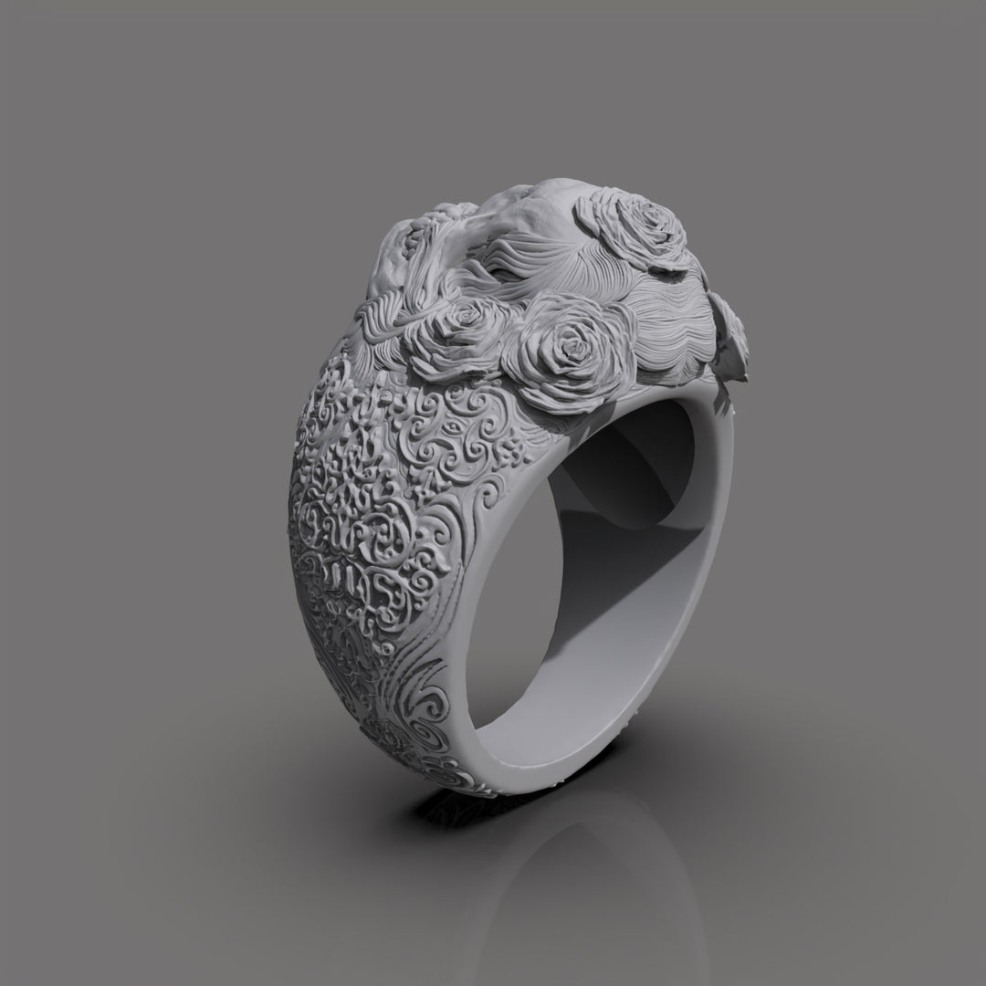 Anillo Skullo Flower