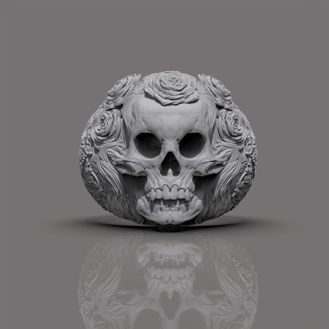 Anillo Skullo Flower