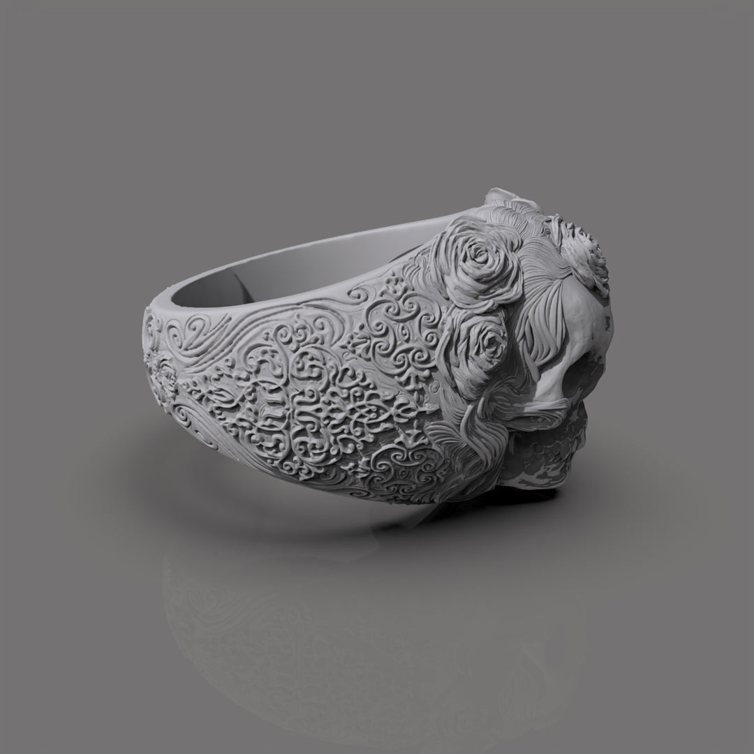 Anillo Skullo Flower