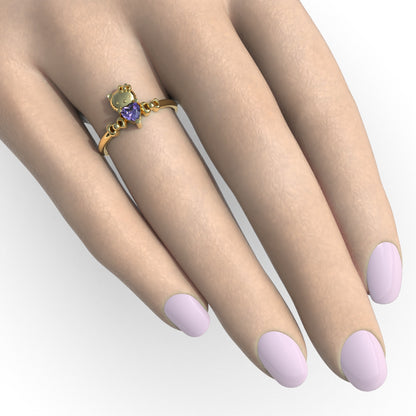 Anillo Hello Kitty en oro 18k sólido