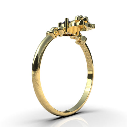 Anillo Hello Kitty en oro 18k sólido