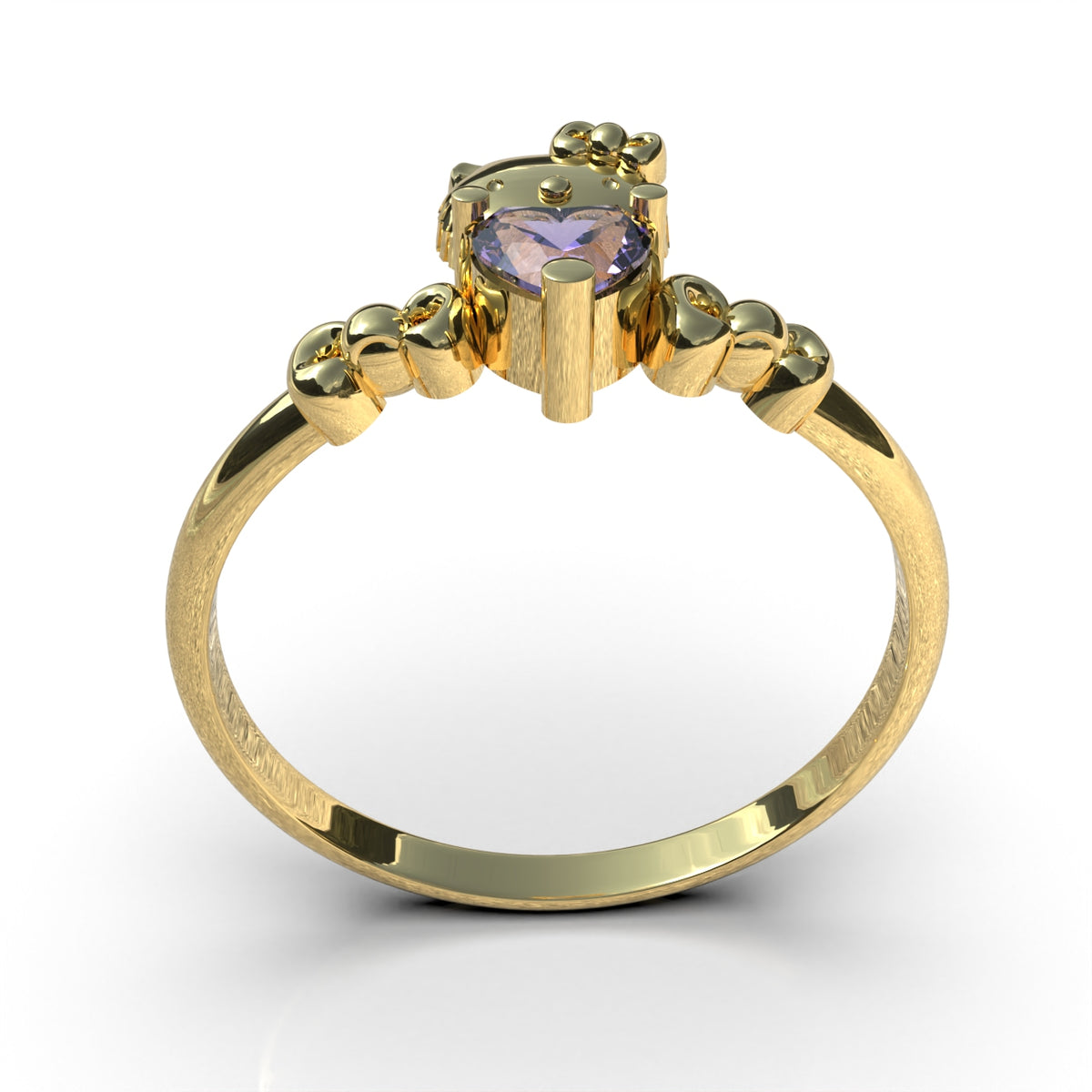 Anillo Hello Kitty en oro 18k sólido